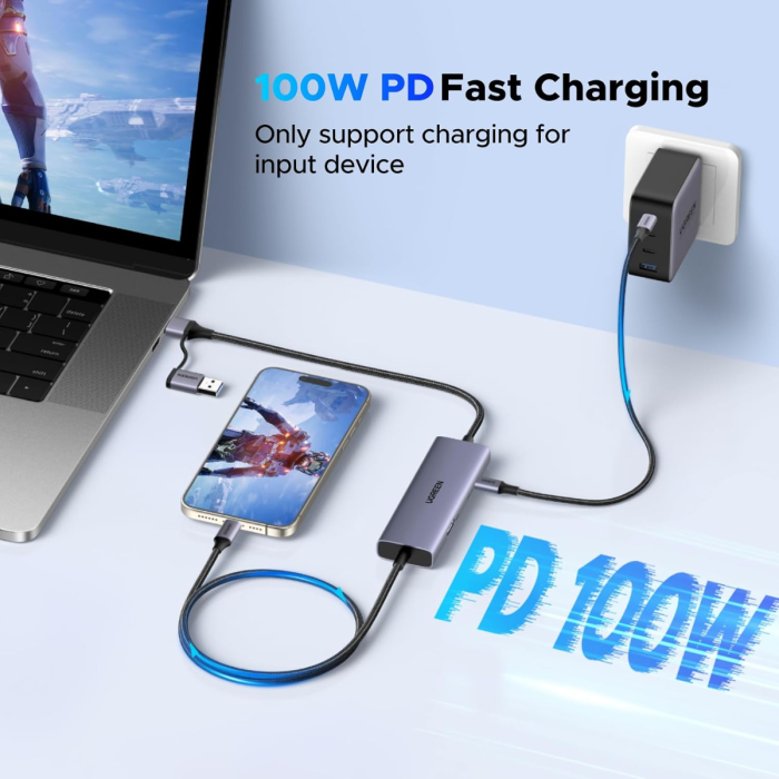Ugreen USB-C adapter za zajem slike HDMI 4K@30Hz z USB PD 100W - slika 4